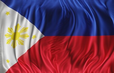 Fototapeta premium Abstract Philippines Flag 3D Render (3D Artwork)