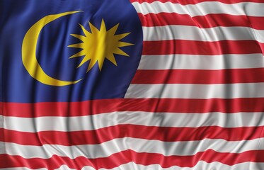 Abstract Malaysia Flag 3D Render (3D Artwork)