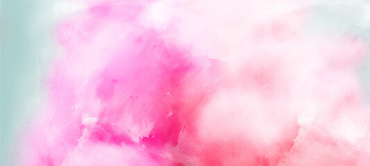 Colorful wet watercolor splash paint texture or grunge background design