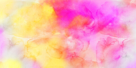 Colorful abstract wet watercolor splash paint texture or grunge background design