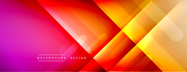 Dynamic lines abstract background. 3D shadow effects and fluid gradients. Modern overlapping forms