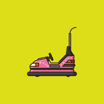 Bumper car vector illustration for Take A Ride Day on November 22