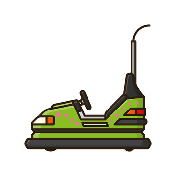 Bumper car isolated vector illustration for Take A Ride Day on November 22