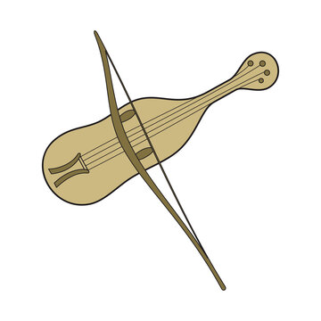 Stringed musical instrument isolated on a white background in EPS10