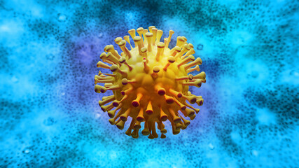 Fototapeta na wymiar Coronavirus variant medical illustration covid virus