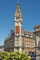 Fototapeta na wymiar building of the Chamber of Commerce, Lille, France 