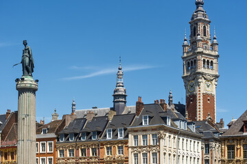 The Vieille Bourse, Old Stock Exchange and the building of the Chamber of Commerce, Lille, France	
 - obrazy, fototapety, plakaty