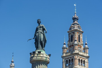 Fototapeta premium building of the Chamber of Commerce, Lille, France 