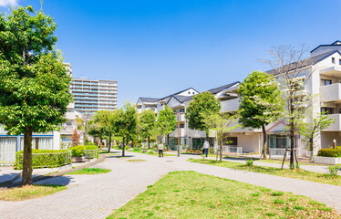 Naklejka premium 閑静な住宅街