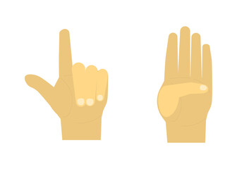 Vector flat illustration.Isolated hands on a white background.