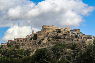 Fototapeta na wymiar view of the city Santa Severina (Calabria) Italy borgo più bello