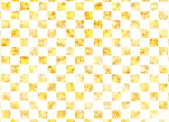 キラキラした黄金色の市松模様背景