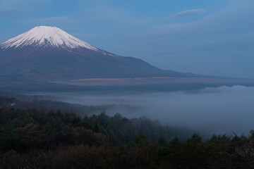 Fototapeta premium 雲海と富士山 山中湖パノラマ台