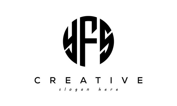 Letters YFS creative circle logo design vector	
