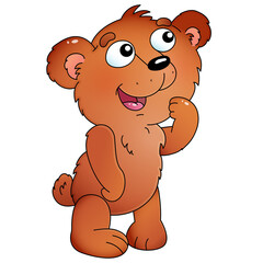 Cartoon little bear. Colorful vector illustration for kids. © oleon17
