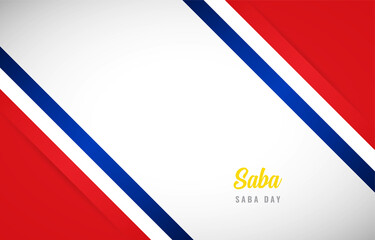 Happy Saba day with Creative Saba national country flag greeting background