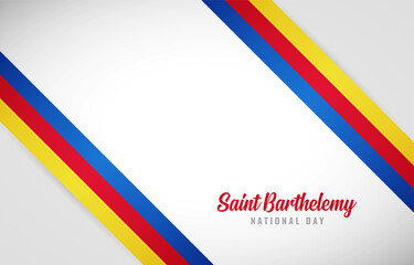 Happy national day of Saint Barthelemy with Creative Saint Barthelemy national country flag greeting background