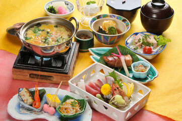 日本食　会席　料理　盛付　