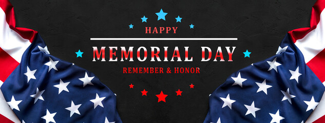 Happy Memorial Day USA. Remember and Honor. 