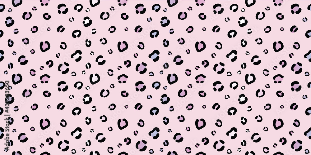 Poster Cheetah seamless vector pattern background, pastel gradient