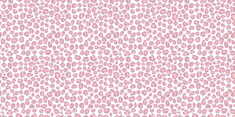Cheetah seamless vector pattern background, pastel pink.