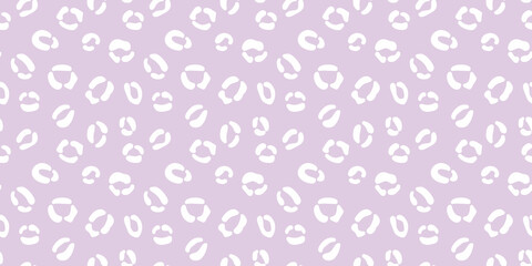 Cheetah seamless vector pattern background, purple and white