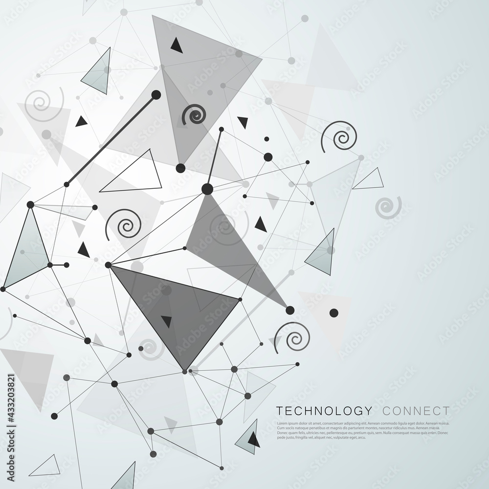 Poster Abstract shapes design style on light background. Vector illustration graphic design elements. White background. Vector flat illustration