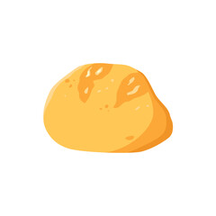 Vector illustration of homemade bread. Clip art.