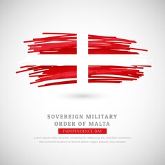 Happy national day of Sovereign Military Order of Malta with grungy flag background