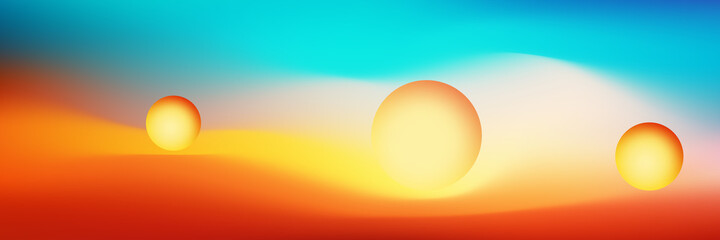 Abstract vector background, bright banner, 3D imitation