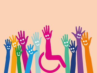 Viele H&auml;nde leben Integration und Inklusion