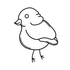 Bird Doodle vector icon. Drawing sketch illustration hand drawn cartoon line eps10