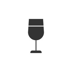 Wineglass icon isolated on white background. Drink symbol modern, simple, vector, icon for website design, mobile app, ui. Vector Illustration