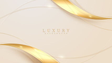 Luxury light yellow pastel abstract background with golden lines sparkle. Illustration from vector about modern template design for a sweet and elegant feeling.