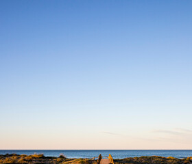 Playa en el horizonte