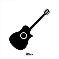 Electric guitar icon.Vector illustration. EPS10