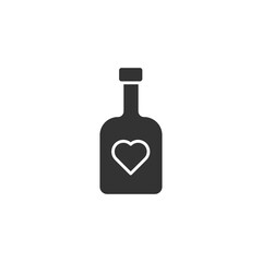 Love Elixir bottle icon isolated on white background. Beverage symbol modern, simple, vector, icon for website design, mobile app, ui. Vector Illustration
