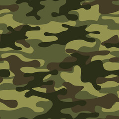 
Camouflage seamless pattern. Abstract camo. Military texture of stains. Print on fabric and clothing. Vector illustration