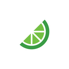 lime flat vector icon