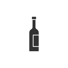 Wine bottle icon isolated on white background. Alcohol drink symbol modern, simple, vector, icon for website design, mobile app, ui. Vector Illustration