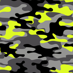 
Camouflage seamless pattern. Abstract camo. Military texture of stains. Print on fabric and clothing. Vector illustration