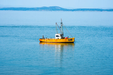 Fototapeta premium Anchorage in Morecambe Bay, Lancashire, UK.