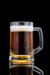 Studio shoy of Mug with beer on dark background