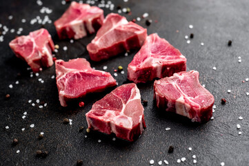 mini raw
Beef T-Bone steak on stone background