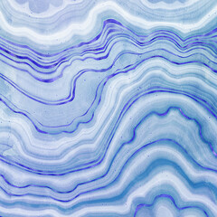 abstract blue agate marble texture decoration with aqua tone fluid marbling effect on dark blue.