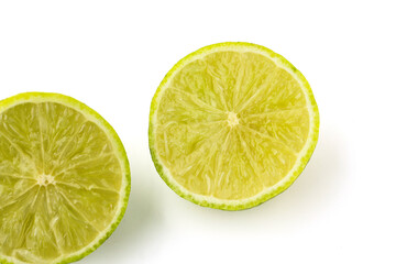 Half lemon isolated on a white background.