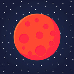 Dark red Mars planet space   © anna_60788