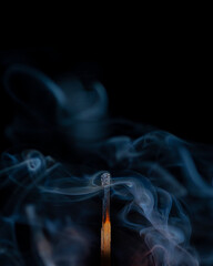 smoke on black background