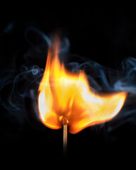 match on fire