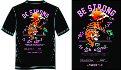 tiger strong,t-shirt